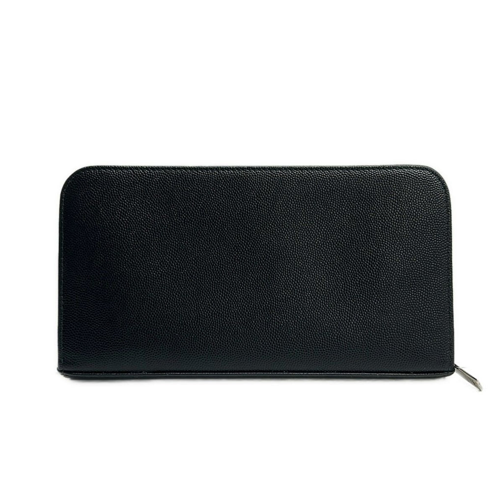 Saint Laurent Paris Wallet Nero Zip Around Leather — view 2
