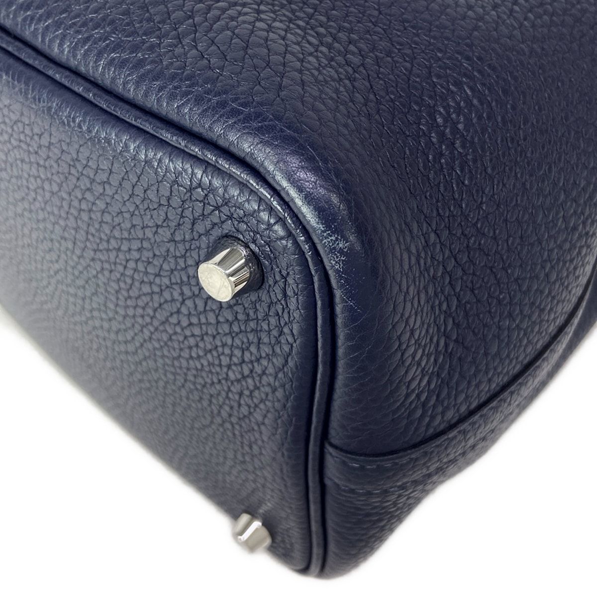 Hermes Handbag Picotin Lock PM Blue Silver — view 6