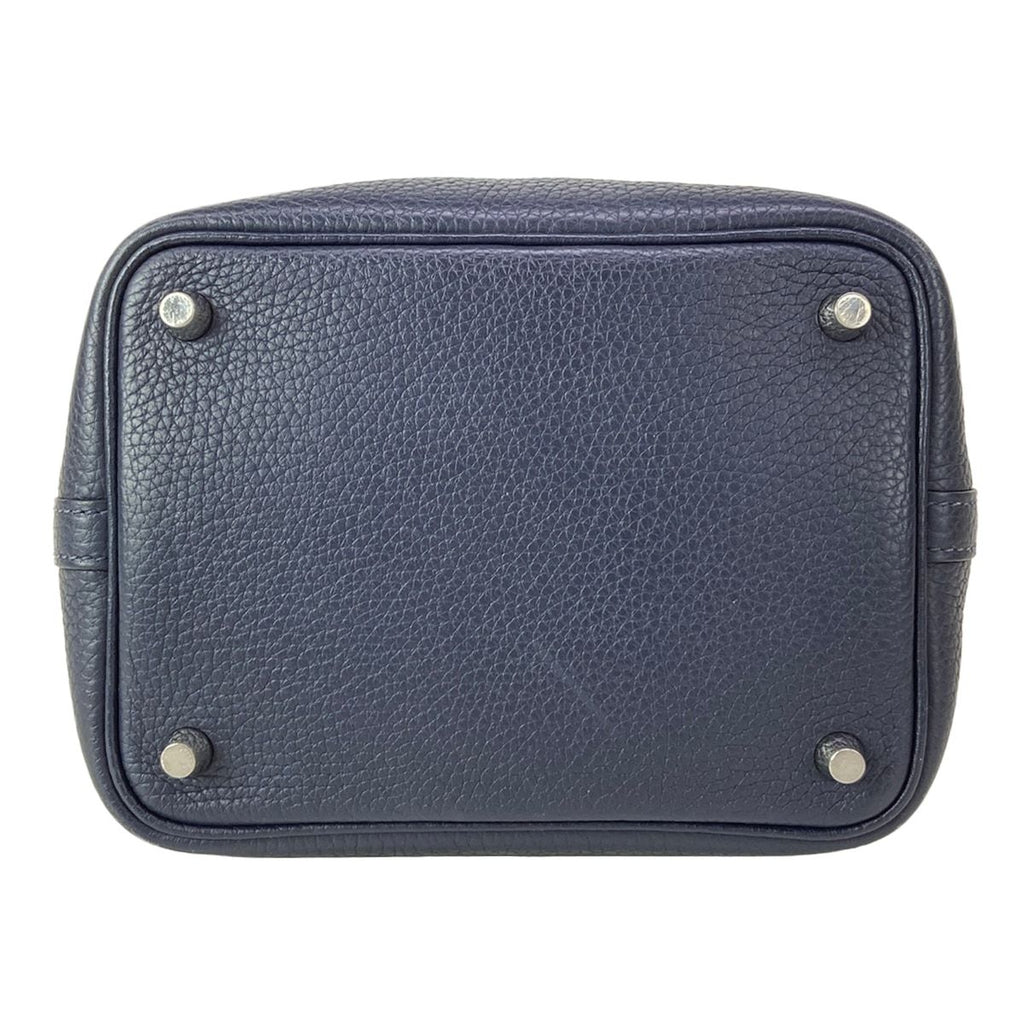 Hermes Handbag Picotin Lock PM Blue Silver — view 5