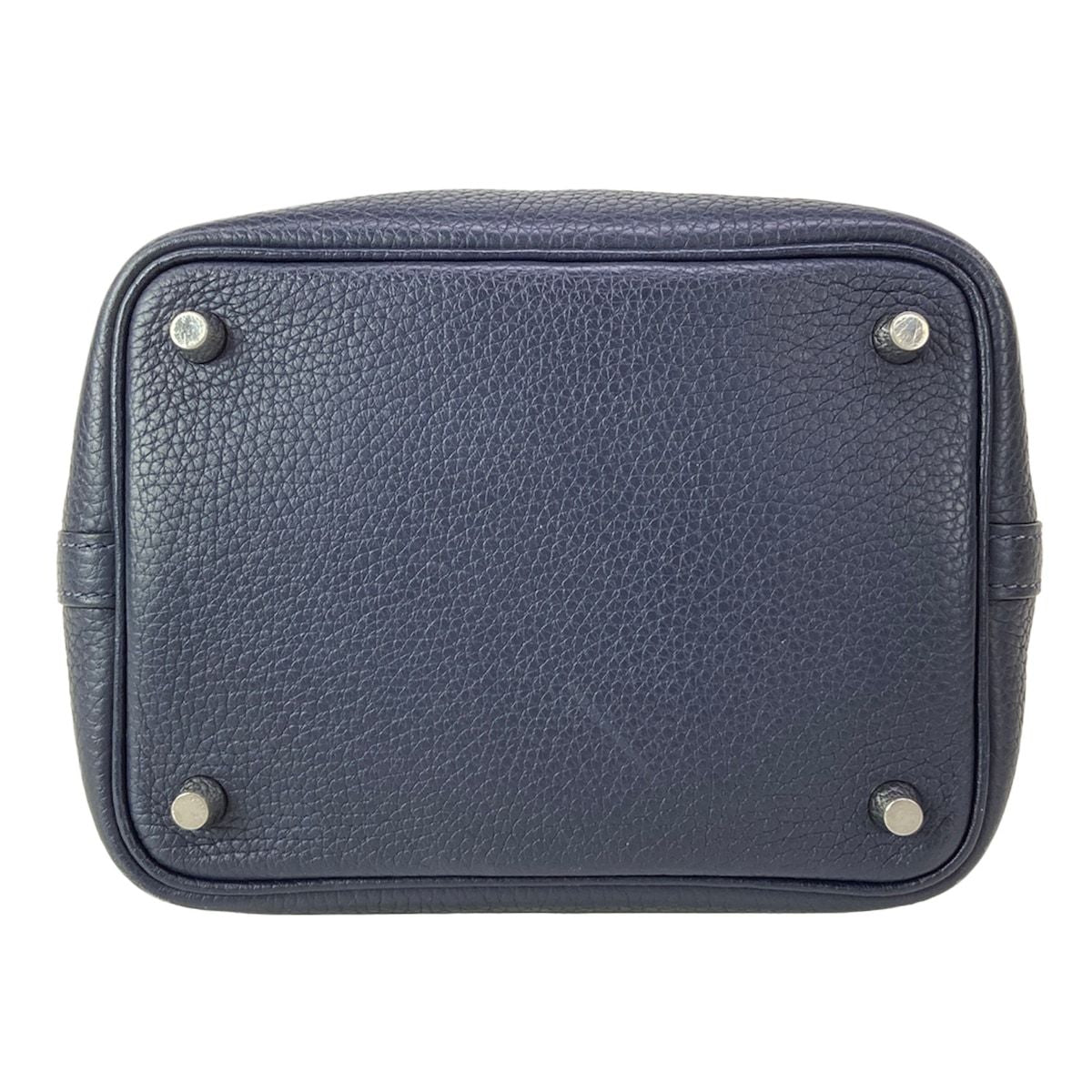 Hermes Handbag Picotin Lock PM Blue Silver — view 5