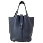 Hermes Handbag Picotin Lock PM Blue Silver — view 2