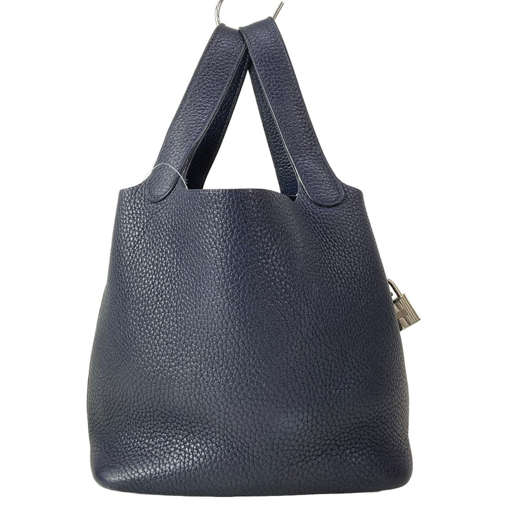 Hermes Handbag Picotin Lock PM Blue Silver — view 3