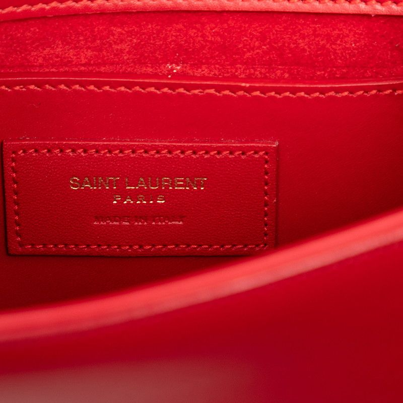 Saint Laurent Monogram Kate Crossbody Chain Shoulder Bag Red Leather — view 5