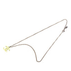 Chanel CC Logo Necklace Silver Yellow Metal — view 3