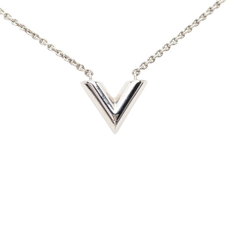 Louis Vuitton Essential Necklace Silver Metal — view 2
