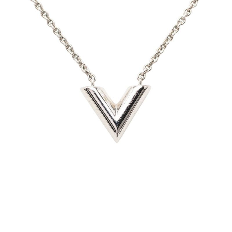 Louis Vuitton Essential Necklace Silver Metal