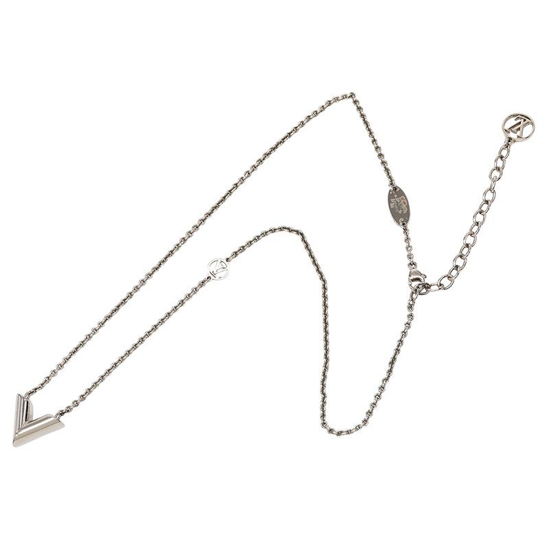 Louis Vuitton Essential Necklace Silver Metal — view 3