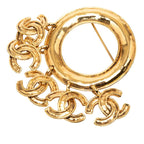 Chanel Vintage CC Logo Brooch Gold Plated