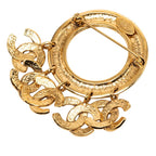 Chanel Vintage CC Logo Brooch Gold Plated — view 2