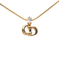 Dior CD Logo Necklace Gold Plated Visual