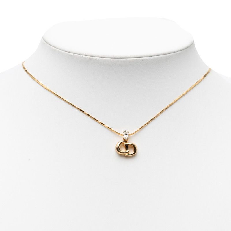 Dior CD Logo Necklace Gold Plated Visual — view 6
