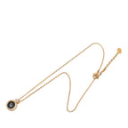 Dior Logo Necklace Gold Black Plated Rhinestone — view 3