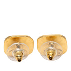 Chanel CC Logo Stud Earrings Vintage Gold Plated — view 2