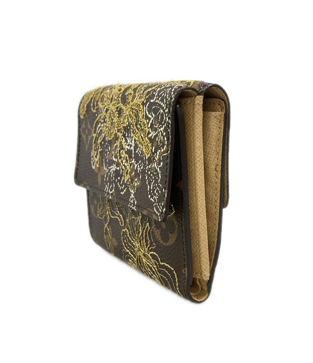 Louis Vuitton Hook Bifold Wallet Porte Monet Billets Cult Cles Monogram Dantel — view 3