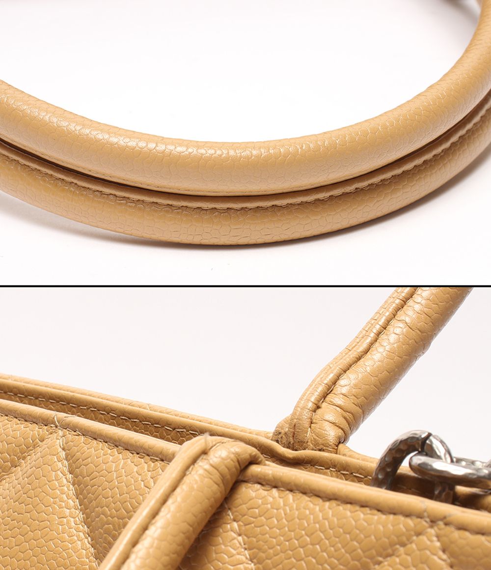 Chanel Tote Silver Caviar Leather Reissue Medallion Quilted — view 6