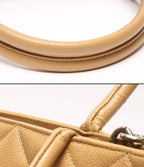 Chanel Tote Silver Caviar Leather Reissue Medallion Quilted — view 6