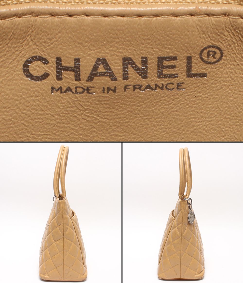 Chanel Tote Silver Caviar Leather Reissue Medallion Quilted — view 4