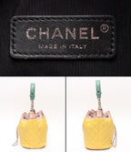 Chanel 2-Way Shoulder Bag Crossbody Silver Quilted Lambskin Drawstring CC Logo — view 4