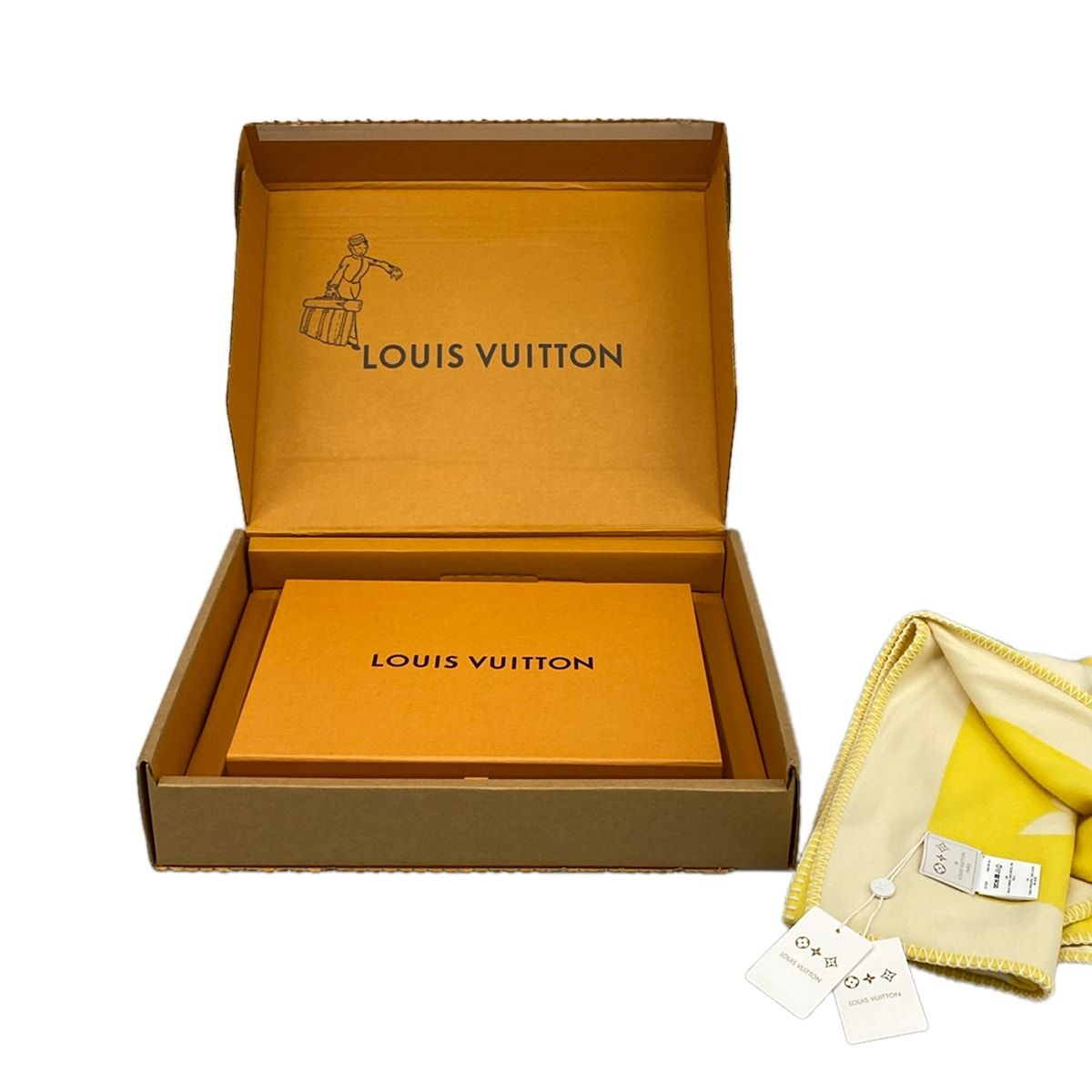 Louis Vuitton Yellow Ivory Balloon Wool Silk Shoulder — view 7