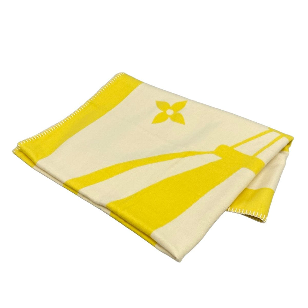 Louis Vuitton Yellow Ivory Balloon Wool Silk Shoulder — view 2