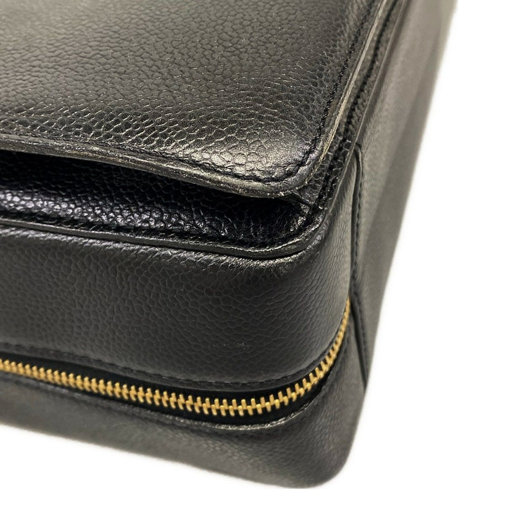 Chanel Business Bag Black Gold Flap Pocket Turnlock — view 6