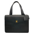 Chanel Business Bag Black Gold Flap Pocket Turnlock