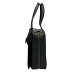 Chanel Business Bag Black Gold Flap Pocket Turnlock — view 4