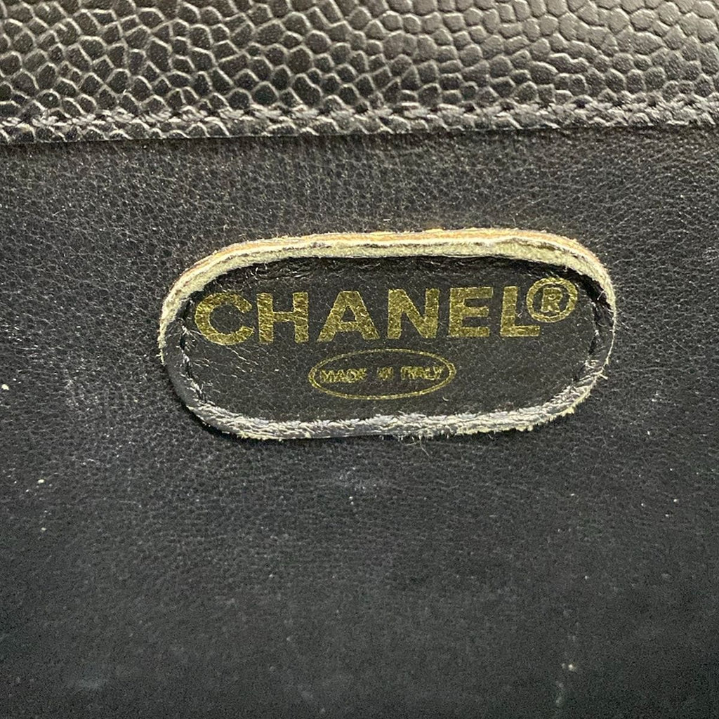 Chanel Business Bag Black Gold Flap Pocket Turnlock — view 9