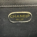 Chanel Business Bag Black Gold Flap Pocket Turnlock — view 9