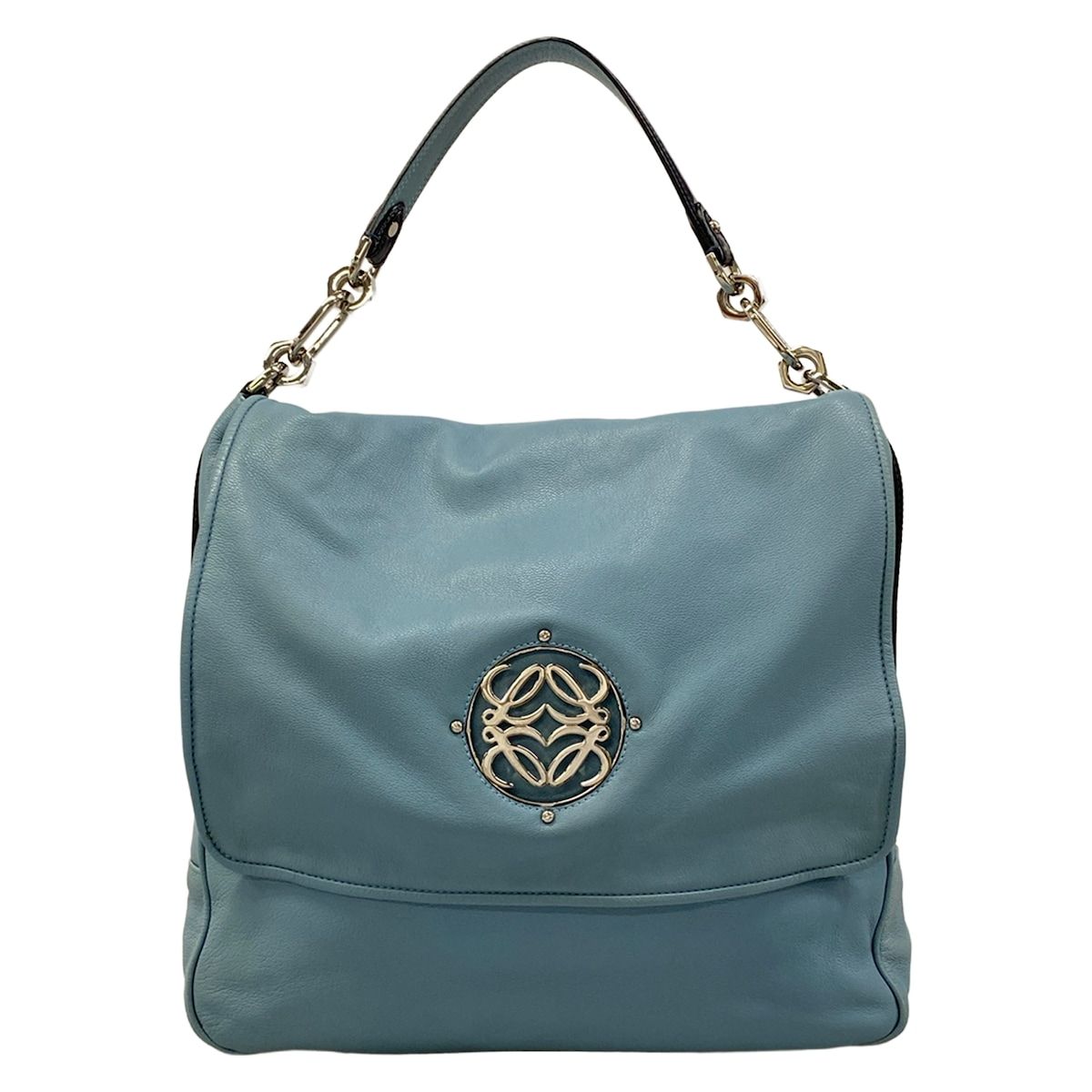 Loewe Handbag Maia Light Blue Leather