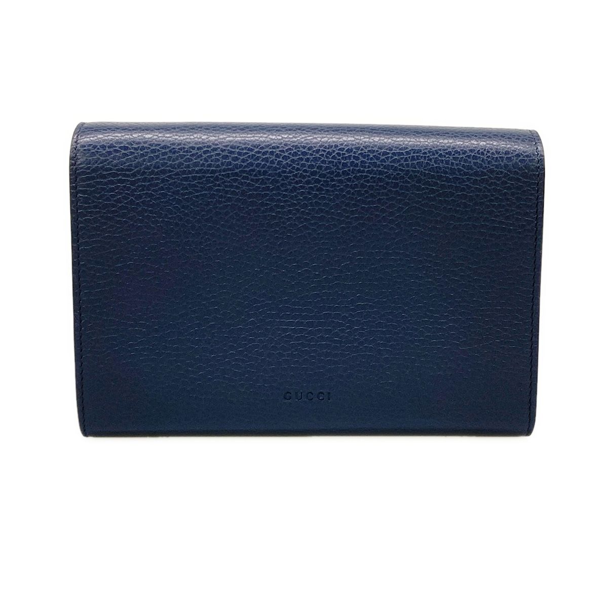 Gucci Wallet Dionysus Dark Navy Silver Chain with Removable Strap Leather — view 2