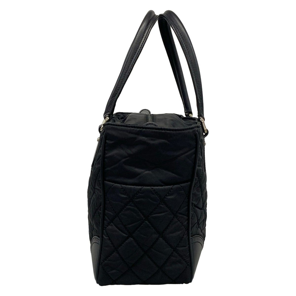 Chanel Tote Paris New York Line Black Silver Leather — view 2
