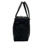 Chanel Tote Paris New York Line Black Silver Leather — view 2