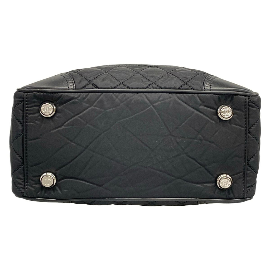 Chanel Tote Paris New York Line Black Silver Leather — view 5
