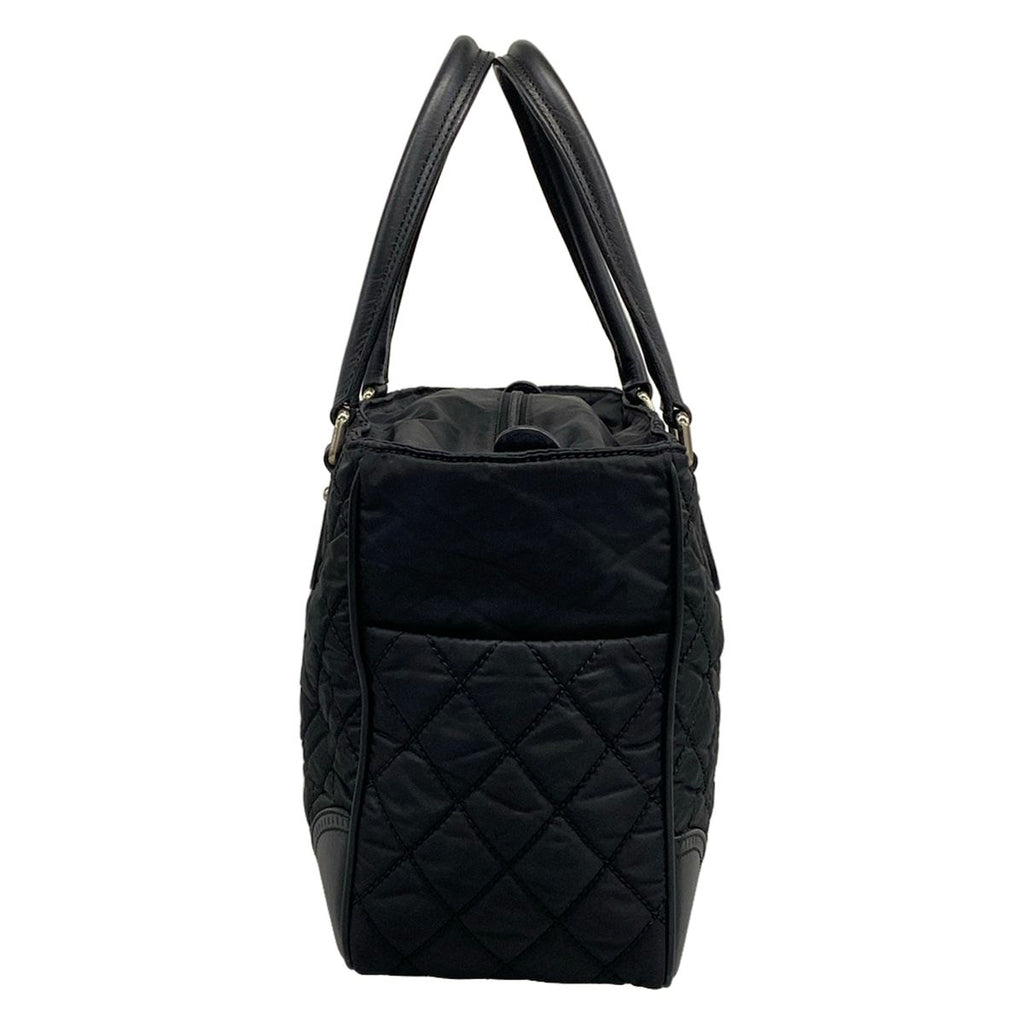 Chanel Tote Paris New York Line Black Silver Leather — view 4