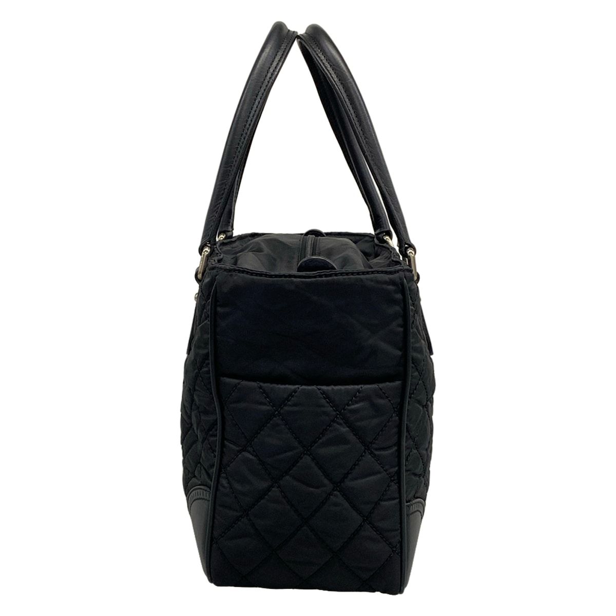 Chanel Tote Paris New York Line Black Silver Leather — view 4