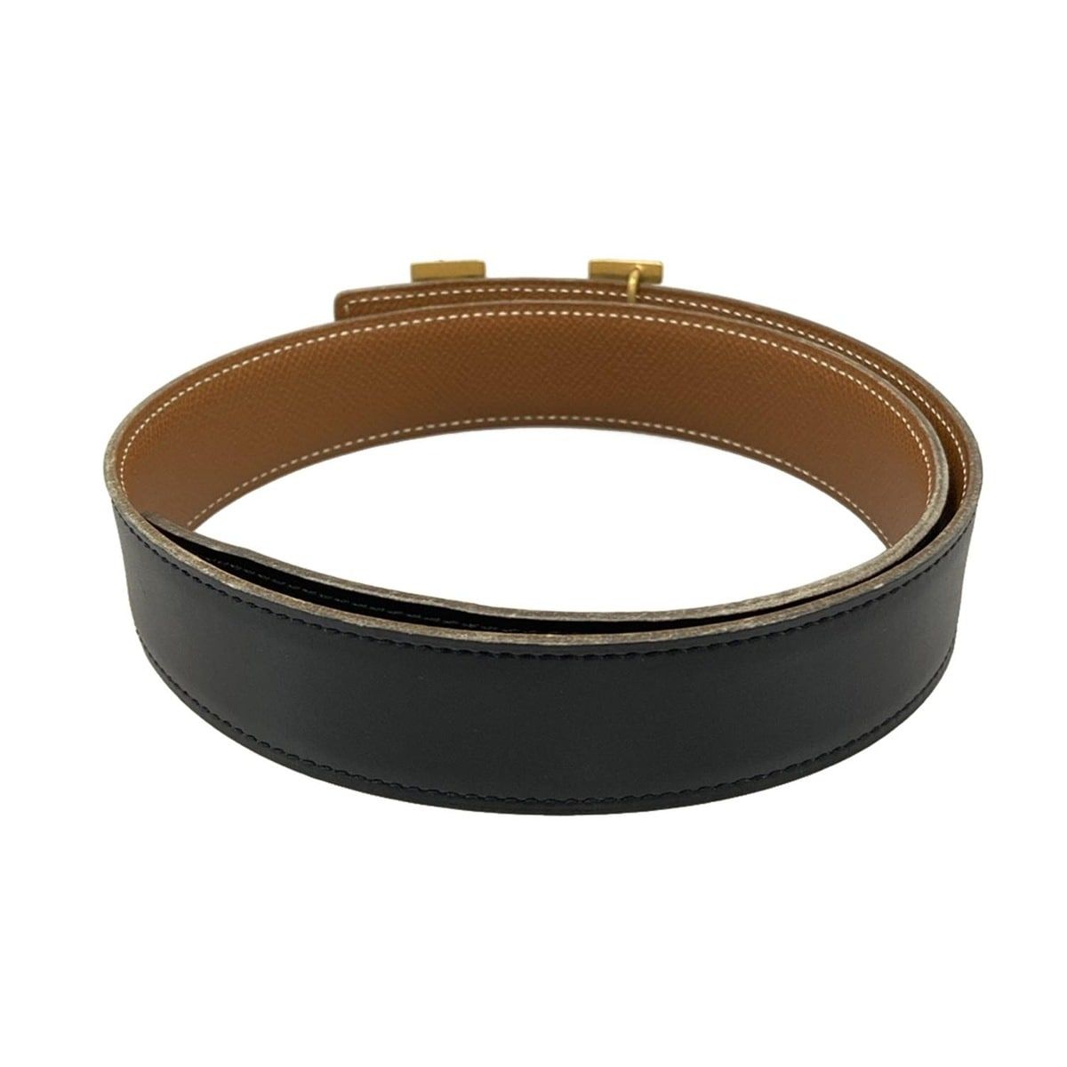 Hermes Belt 68 Black Gold Reversible Leather — view 2