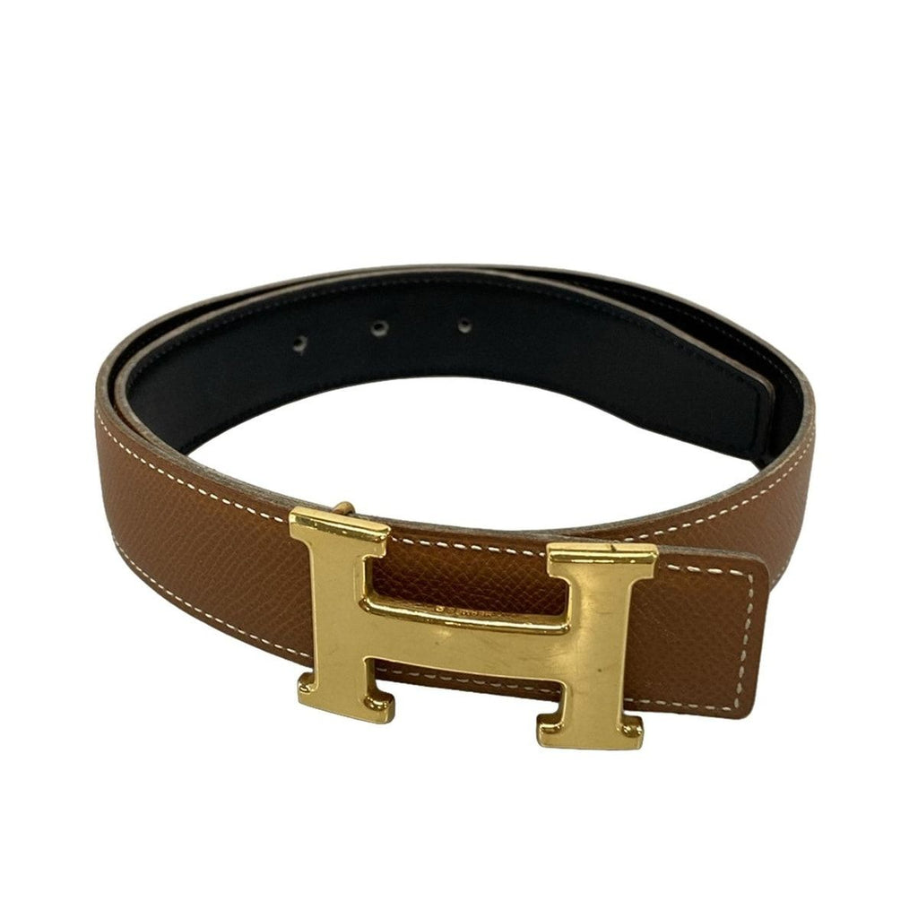 Hermes Belt 68 Black Gold Reversible Leather — view 7