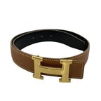 Hermes Belt 68 Black Gold Reversible Leather — view 7