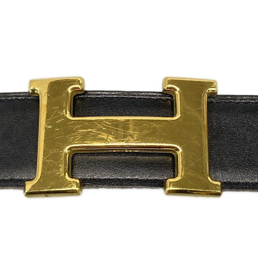 Hermes Belt 68 Black Gold Reversible Leather — view 3
