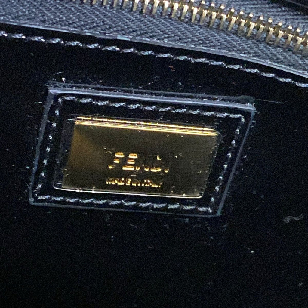 Fendi Handbag Mini Peekaboo Brown Black with Defender Leather — view 9