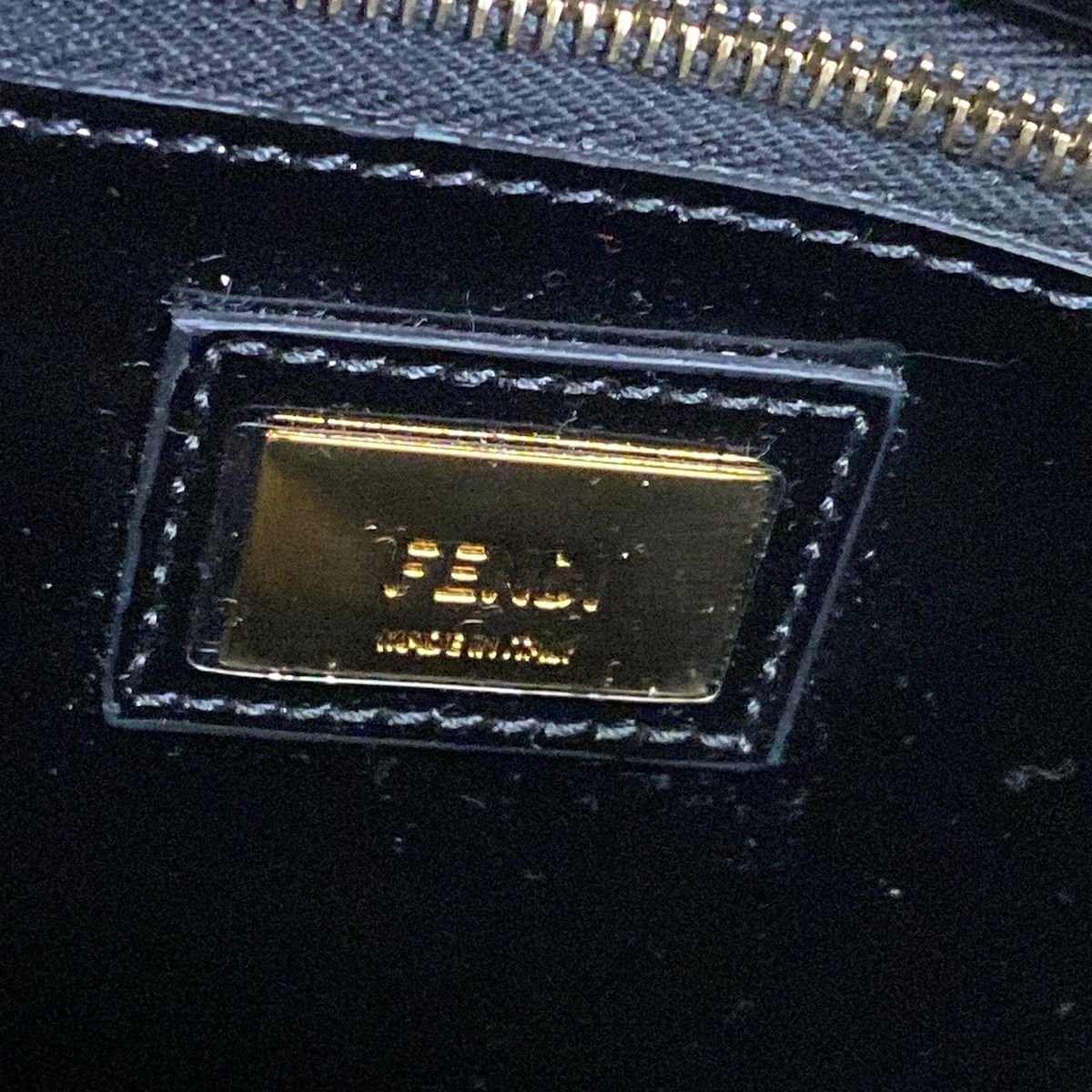 Fendi Handbag Mini Peekaboo Brown Black with Defender Leather — view 9