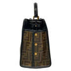 Fendi Handbag Mini Peekaboo Brown Black with Defender Leather — view 2