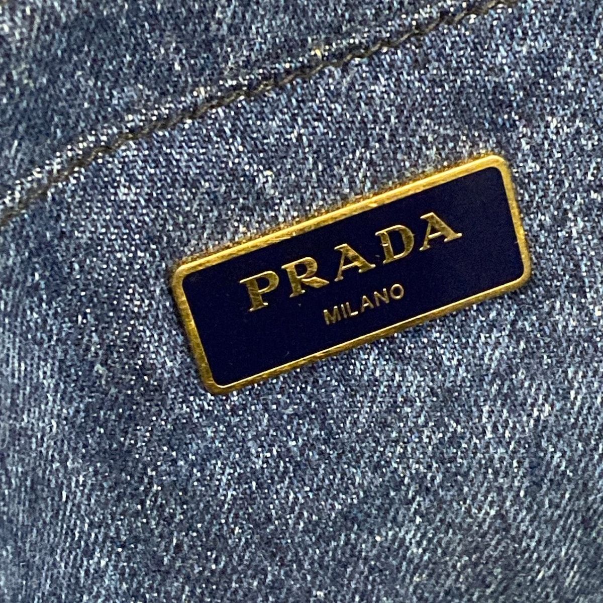 Prada Tote Canapa Blue — view 9