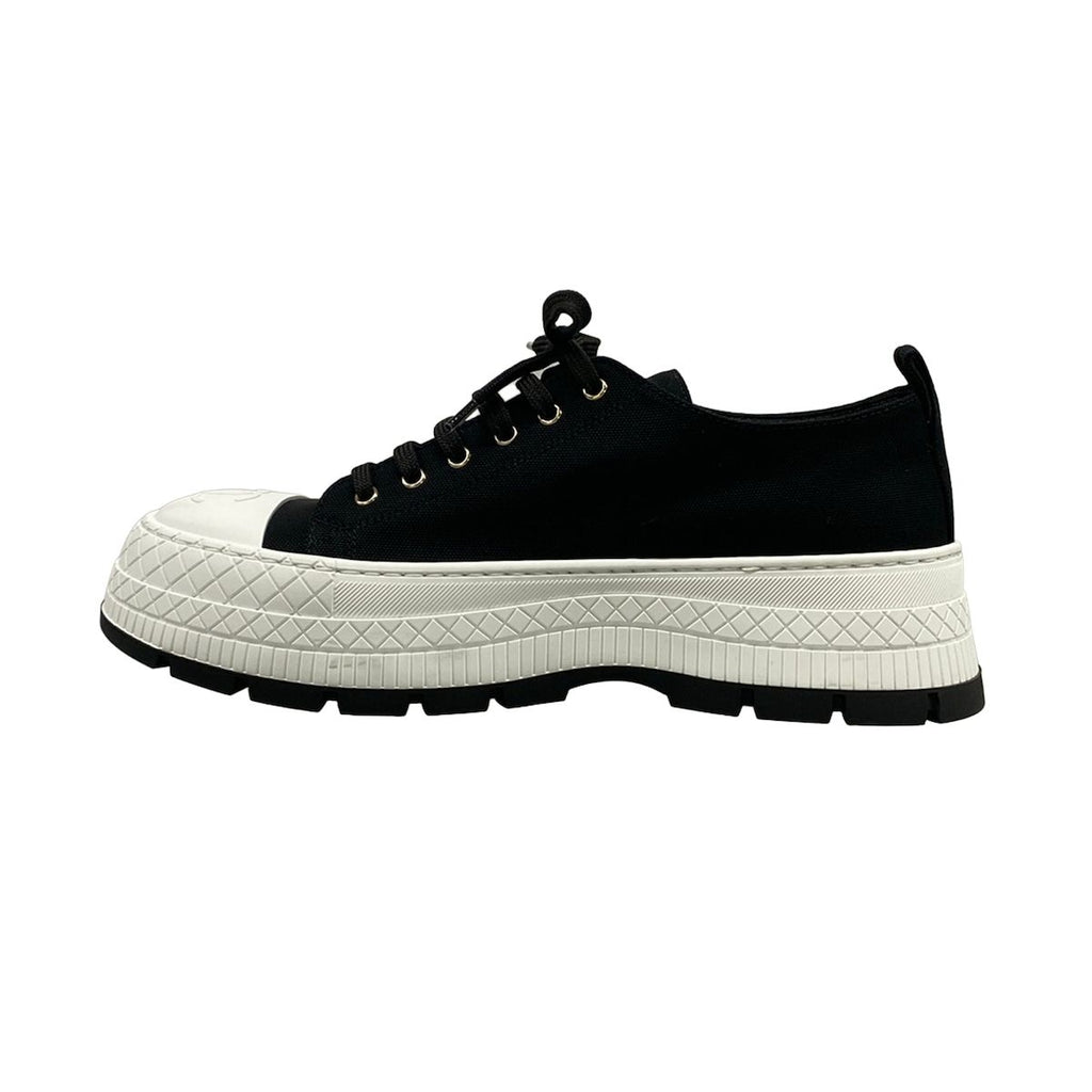 Chanel Sneakers 37 C Black White CC Logo Thick Sole — view 3