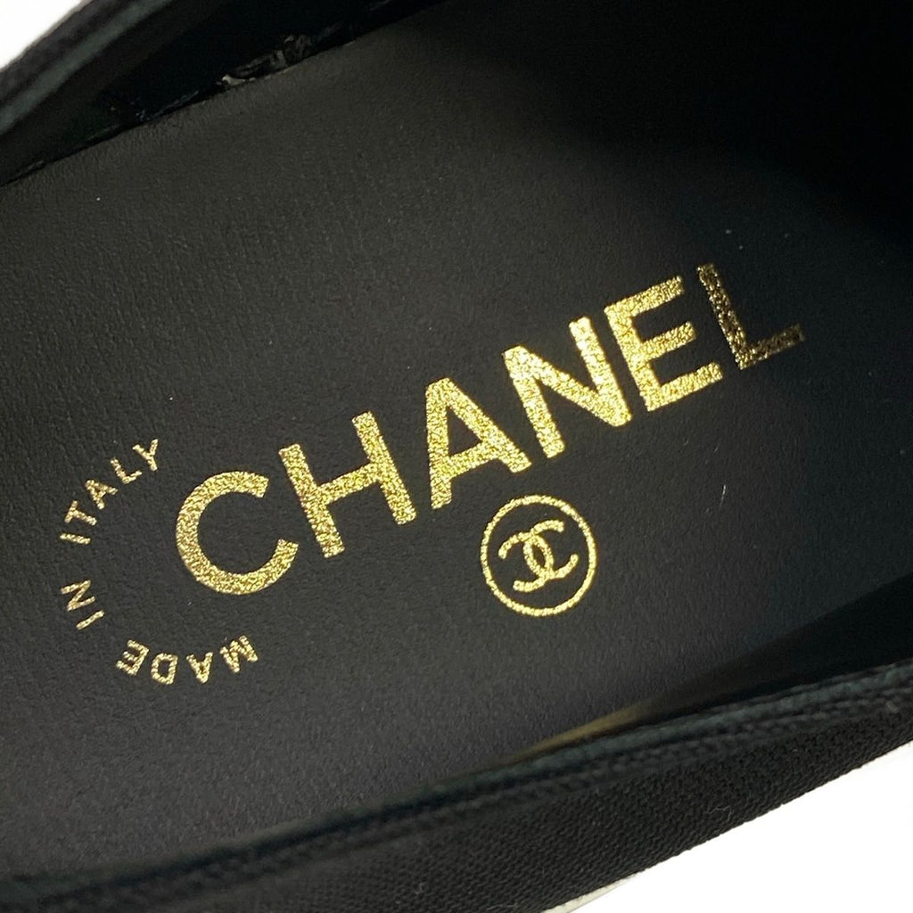 Chanel Sneakers 37 C Black White CC Logo Thick Sole — view 9