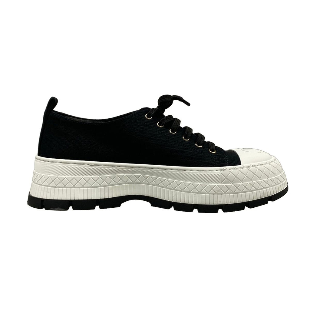Chanel Sneakers 37 C Black White CC Logo Thick Sole — view 2