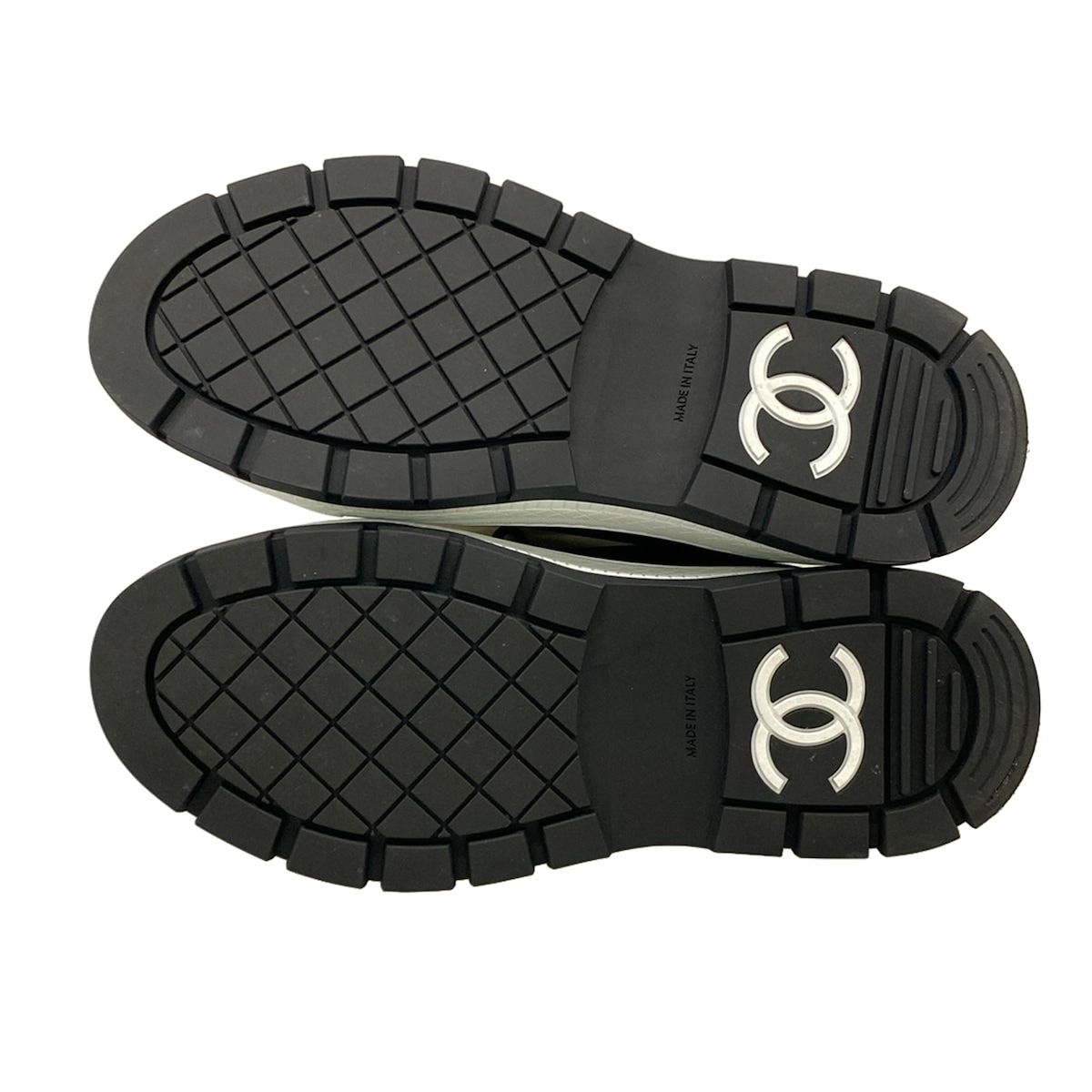 Chanel Sneakers 37 C Black White CC Logo Thick Sole — view 8