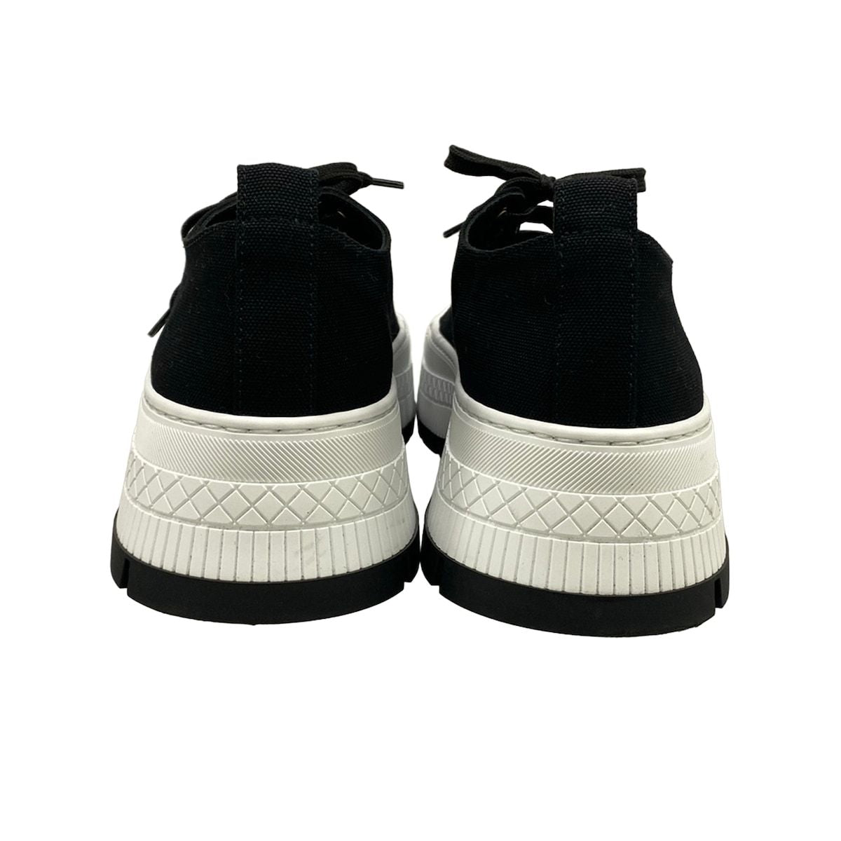 Chanel Sneakers 37 C Black White CC Logo Thick Sole — view 6