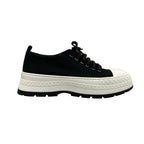 Chanel Sneakers 37 C Black White CC Logo Thick Sole — view 4